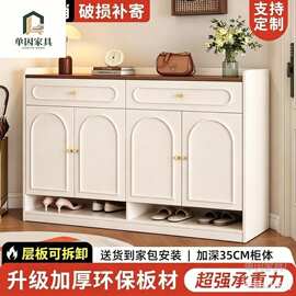 实木鞋柜家用门口靠墙大容量入户进门玄关一体收纳储物带抽屉
