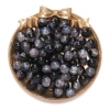 10mm broken egg white glass beads - black orange