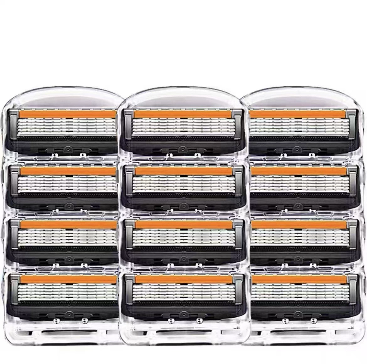 Handheld Razor, 5-Layer German-Style Blades, Multi-Head Replacement Kits (4–48 Heads)