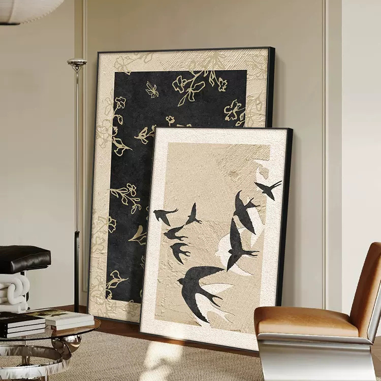 Chaos and simplicity retro medieval art painting high-end living room floor painting desk cabinet display painting decoration painting wall painting