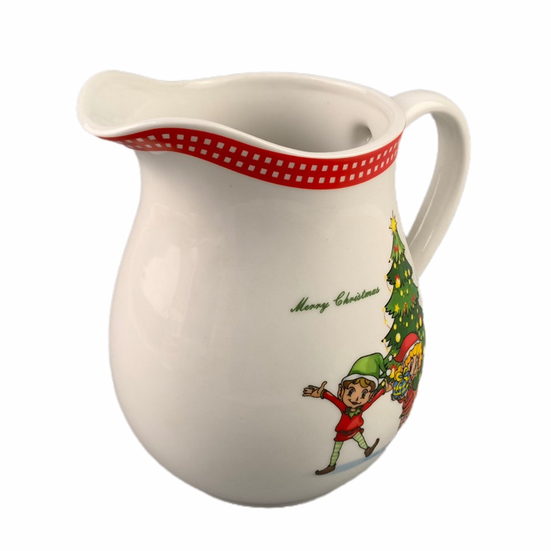 Navidad cerámica creativa barba serie de tazas de leche de leche de vacaciones de nubes blancas artículos de tierra modernos simples puros hechos a mano