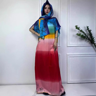 Middle East Cross Border plus size Print Robe