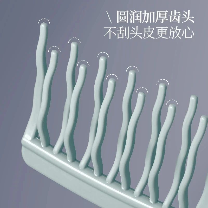 厂家批发网红大弯梳头皮按摩梳男士油头梳子卷发造型梳排骨梳子|undefined