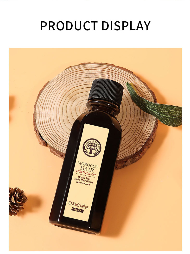 Cross-border laikou Moroccan Hair Care Essential Oil 40ml for improving frizz, fragility and split ends, wholesale from the manufacturer undefined