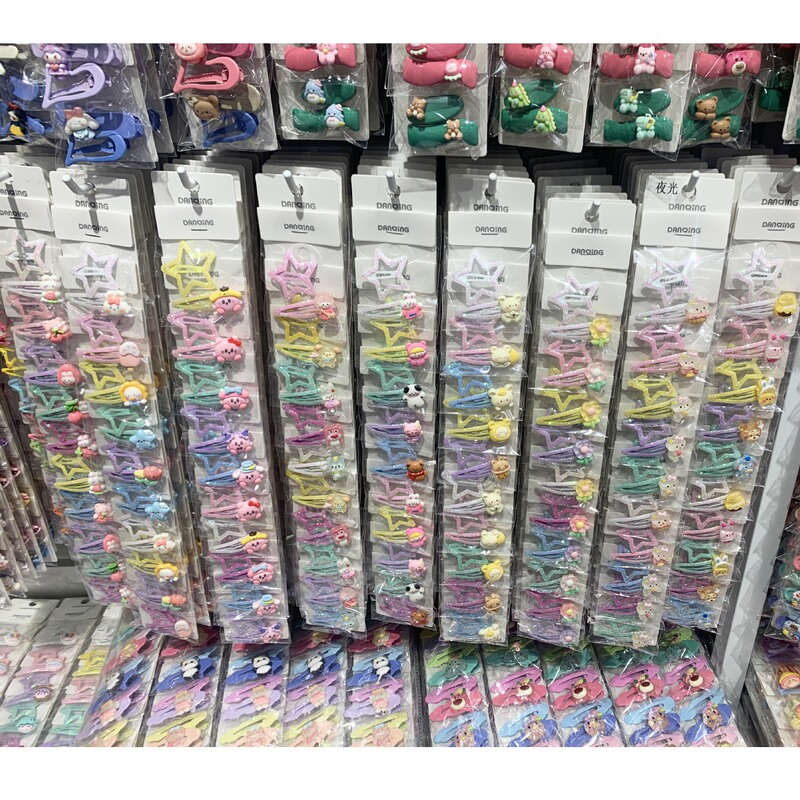 子供用ヘアピン卸売り混金アニメbbクリップかわいい前髪クリップ子供用ヘアアクセサリー1元2元髪飾り|undefined
