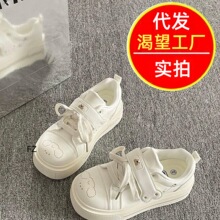 透气通勤2026年小众可爱小白鞋女春季新款厚底配阔腿裤日常系带女