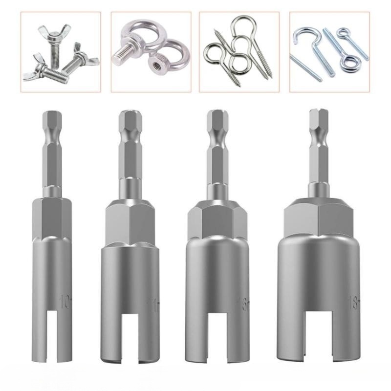 蝶型螺母套筒型开口六角开山型套筒拧羊钉元宝螺母电动扳手头