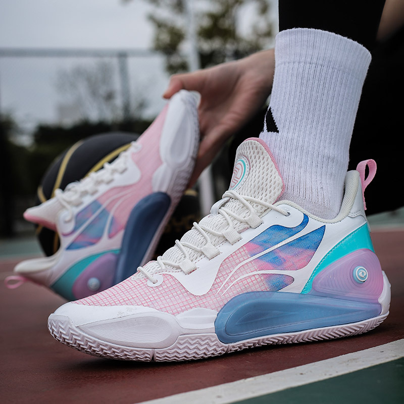 2025 nuevas zapatillas de baloncesto de malla transfronteriza para parejas de cemento para hombres y mujeres zapatillas deportivas casuales un cabello