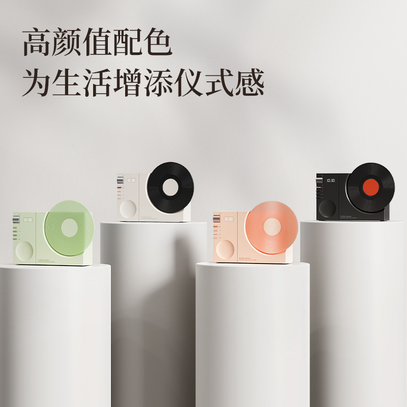 Sumi Time Bluetooth スピーカー高品質小型ミニホームワイヤレスレコード小型スピーカーデスクトップ誕生日ギフト|undefined