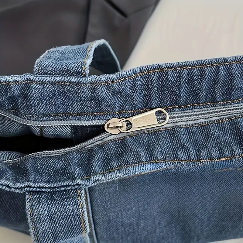 Custom embroideryレディースデニムダークカラーバッグ新品手持ち日常汎用ポータブルハンドバッグ|undefined