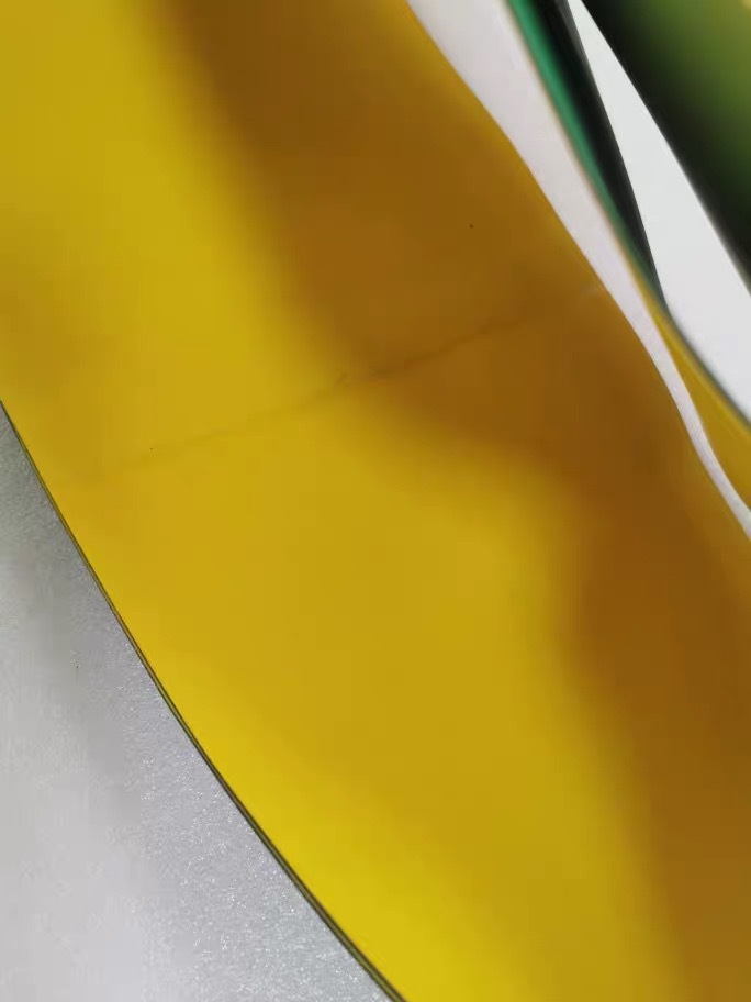 High-speed wear-resistant yellow-green flat textile belt, industrial synchronous anti-slip rubber canvas nylon base belt