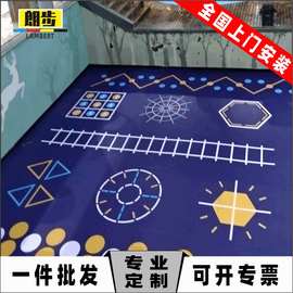 工厂直供健身房地胶橡胶垫防滑瑜珈室体适能私教订制塑胶PVC地板