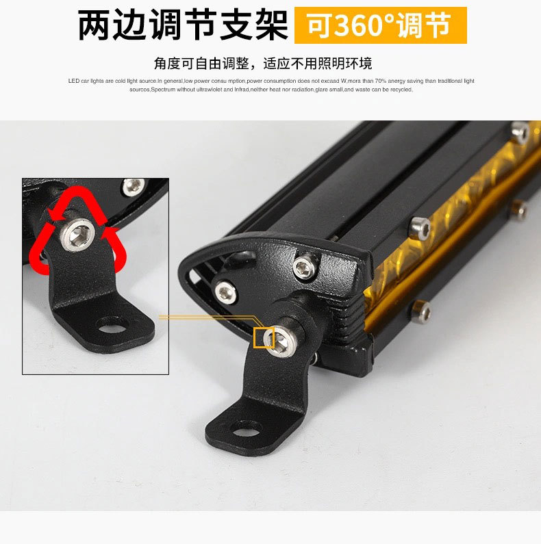 Cross-Border Automotive Small Strip Lights, Off-Road Vehicle Modified Spotlights, Engineering Lights, Automotive Led Work Lights