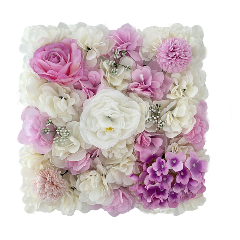 Pared de flores simulada rosa pared de plantas de bodas artículos de fondo decoración pared de flores falsas peonía diseño de fila de flores del centro comercial