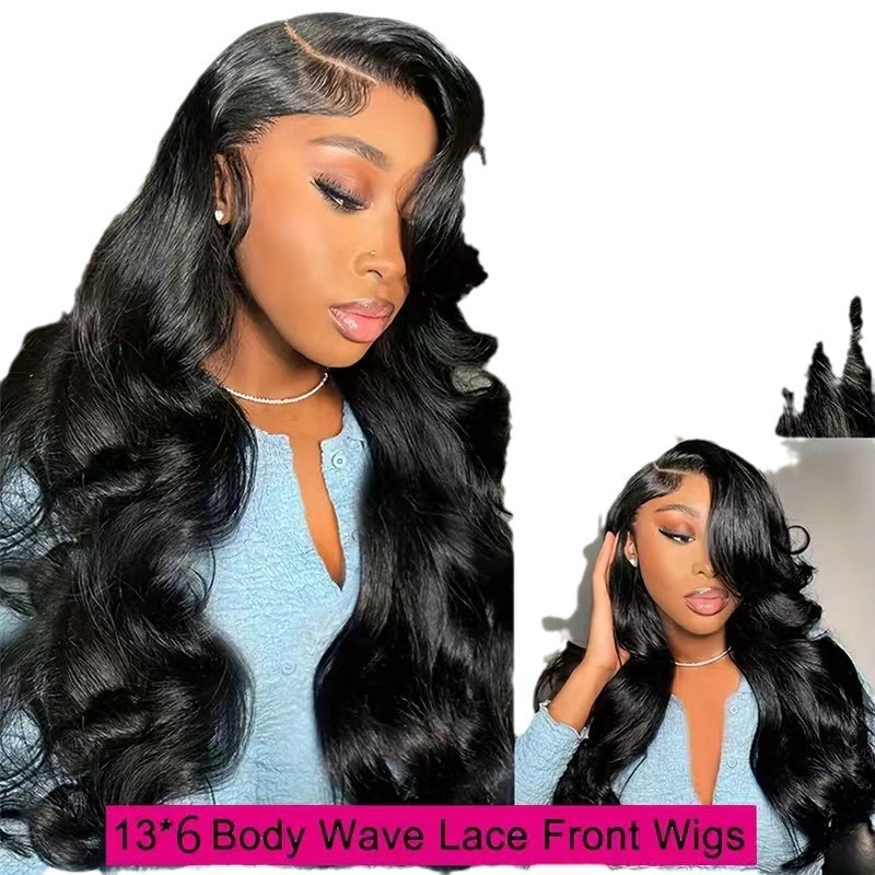 13*4Front lace wig peluca de onda grande rizado largo de la parte media, cubierta integral de fibra química de encaje frontal