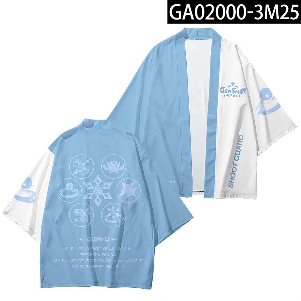 2024 verano anime cosplay dios original Genshin capa Riyue Keli cardigan kimono capa image 44