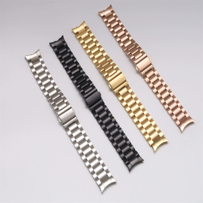 Подходит для Samsung watch4/5Pro Crescent Arc Interface Smart Watch Три ремешка для часов из нержавеющей стали