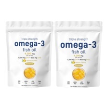 现货TripleStrengthOmega3FishOil 欧米伽鱼油软胶囊纯净深海跨境