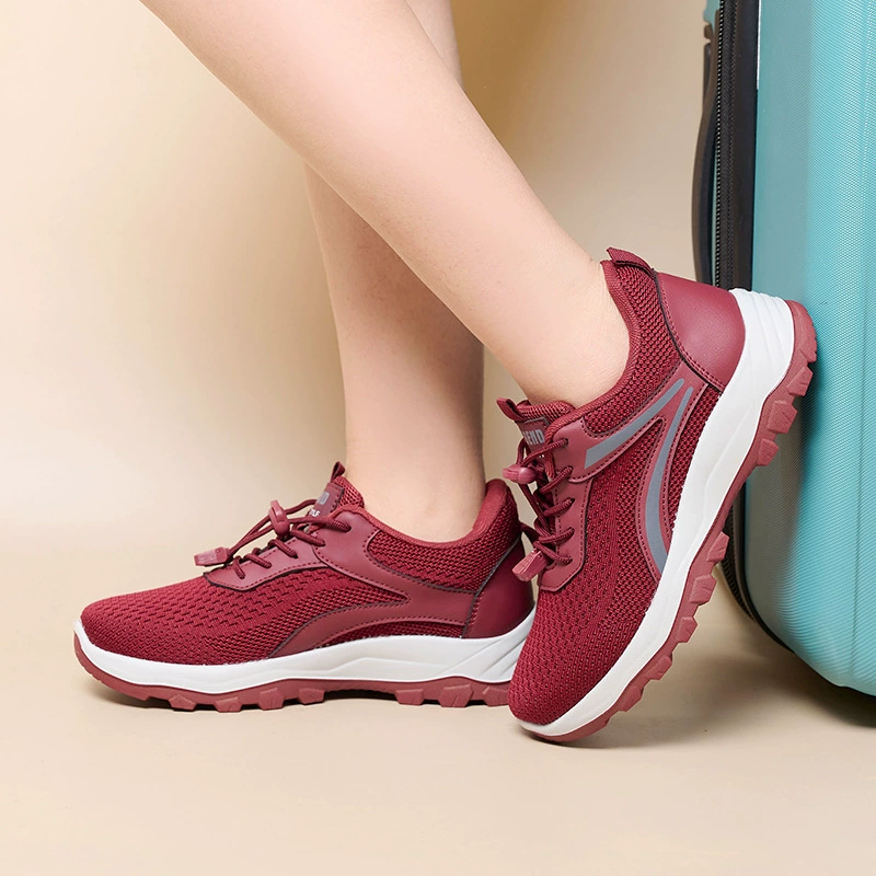 Обувь женская весна и лето новая женская обувь дышащая сетка летающая обувь трансграничная пара повседневная спортивная обувь легкая внешняя торговля
