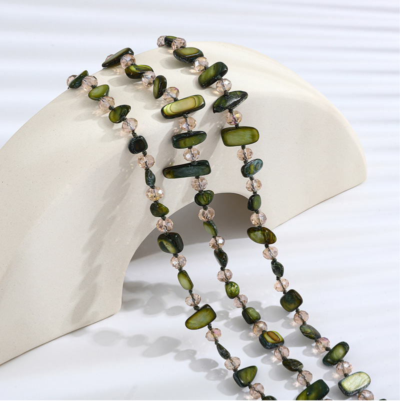 105g Weight Necklace Classification Shell Chain Material Beaded Chain Chain Type 1 Piece Quantity Holiday, Travel Occasion Shell Material Geometric Pattern Women's Gender Vacation, Simple Style Style Vacation Simple Style Geometric Shell Beaded Chain Beaded Necklaces Wholesale 3