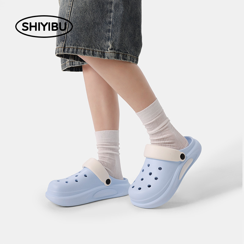 2025 Medical Nurse Special Operating Room Croc Shoes Women's Summer Outerwear Home Non-Slip Breathable Baotou Parent-Child Slippers