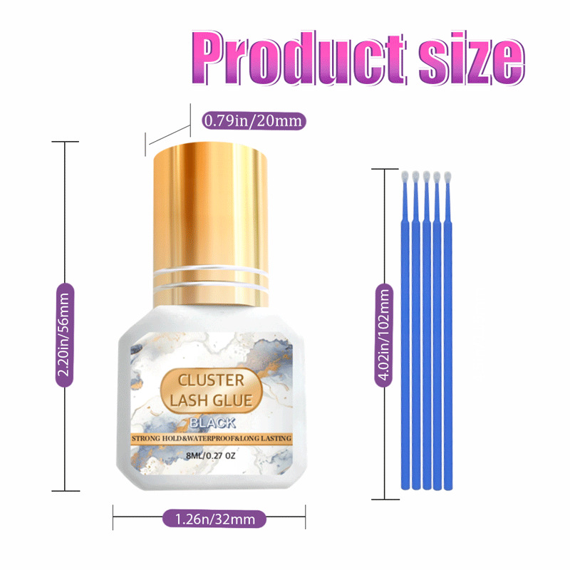 Spot personal ojo abierto auto injertado pegamento de pestañas inodoro no irritante conjunto de pestañas falsas de secado rápido para principiantes