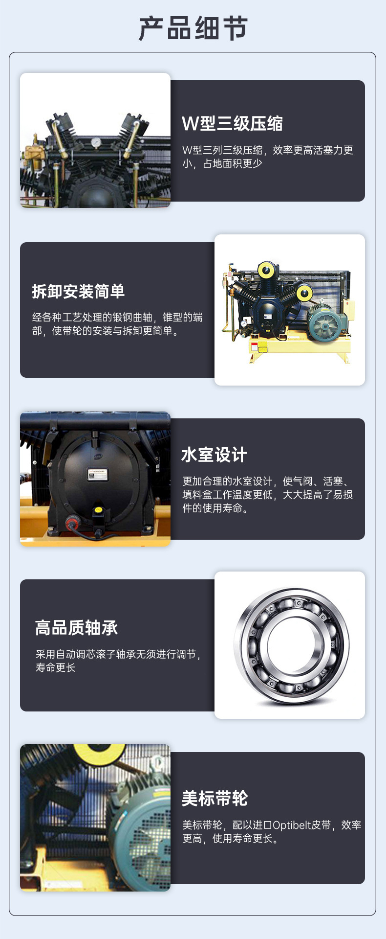 PET high-pressure blow molding air compressor 15KW/30Mpa booster compressor piston type air compressor