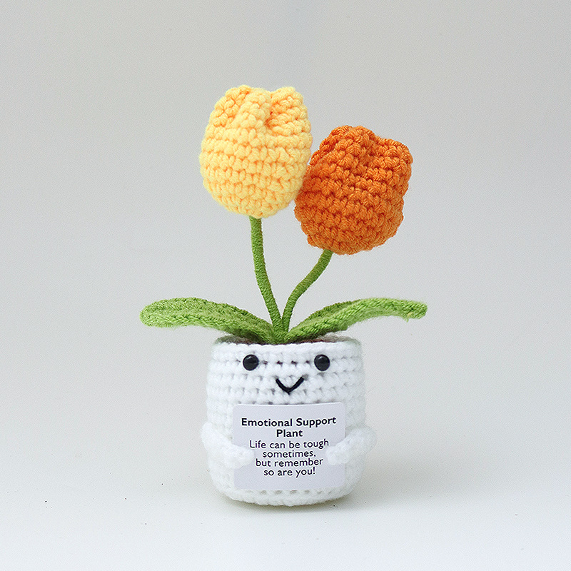 튤립 더블 플라워 오렌지 30+ 브라이트 옐로우 67 버드 그린 리프 48호 68 표백 화분