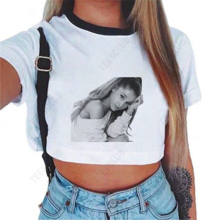 Ariana Grande Sexy Crop Top ���֐�����&middot;���m��A��¶ĚT��