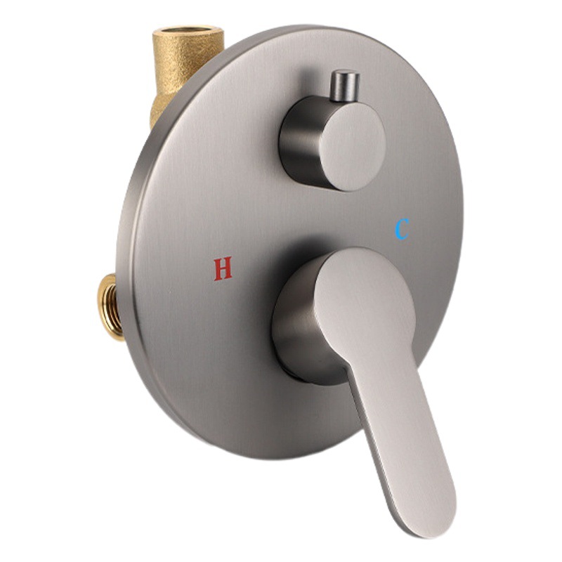 Oculta caja incrustada Válvula de mezcla de una sola función oculta traje de ducha caja incrustada tres funciones dos en tres