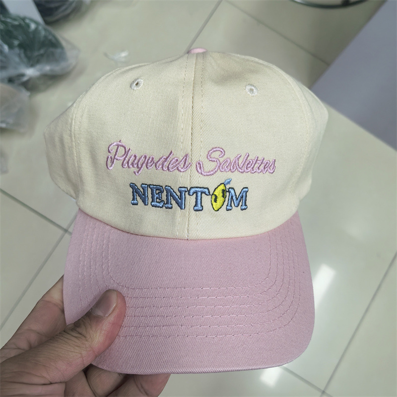Ins Color Matching Baseball Cap Women's Summer Baseball Cap Soft Top Korean Cartoon Cute Student Trendy Peaked Cap Ready Stock