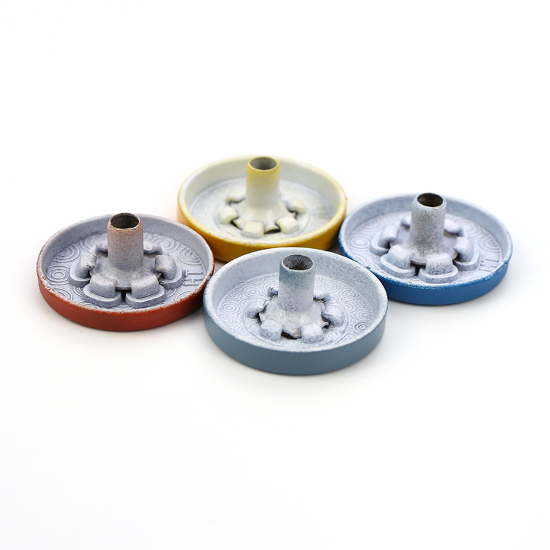 Hebilla de metal de cuatro piezas Botón de panel plano de color chaqueta acolchada de algodón hebilla de superficie de pintura hebilla de cuatro piezas de aleación