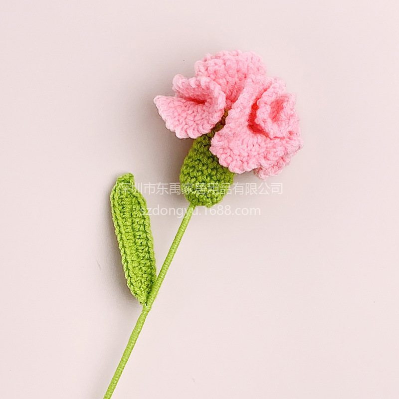 玫瑰花编织花束假花手工钩针仿真花毛线花朵成品情人节教师节礼物|undefined