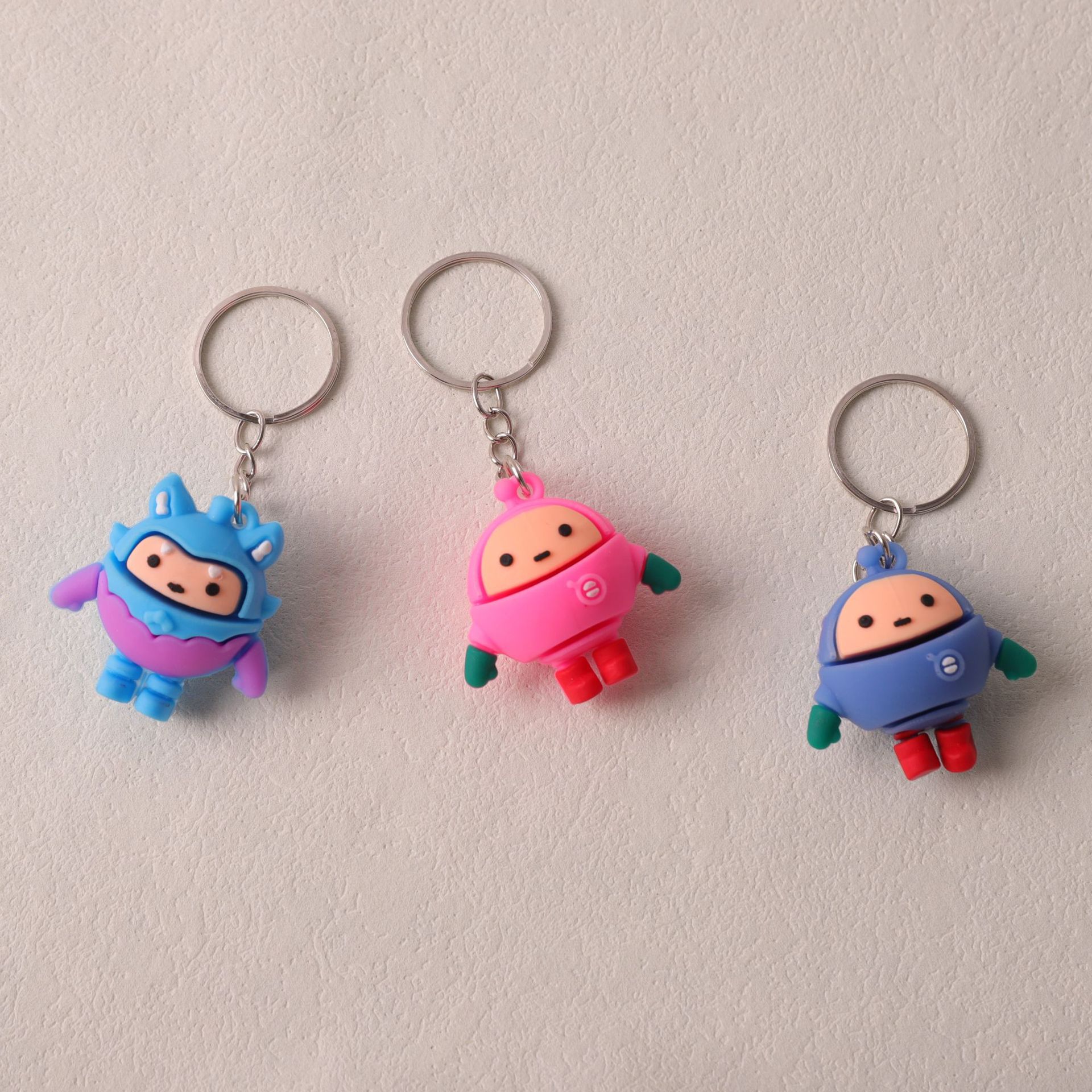 Big Egg Boy Party Keychain Colgante DIY Colgante Mochila Colgante 3D Muñeca de PVC Blanda Regalo