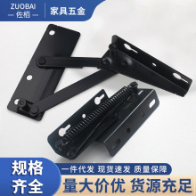 榻榻米分体弹簧铰梳妆台液压支撑杆伸缩橱柜上翻床铰下翻门隐藏铰