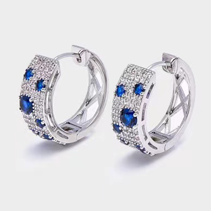 1 Pair Quantity 1 Pair Ig Style Simple Style Round Inlay Copper Zircon Earrings