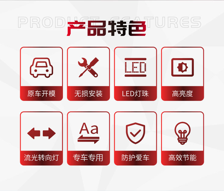 Suitable for 19-24 Toyota Corolla Through-Light Toyota Corolla Modified Led Tail Light Trunk Light