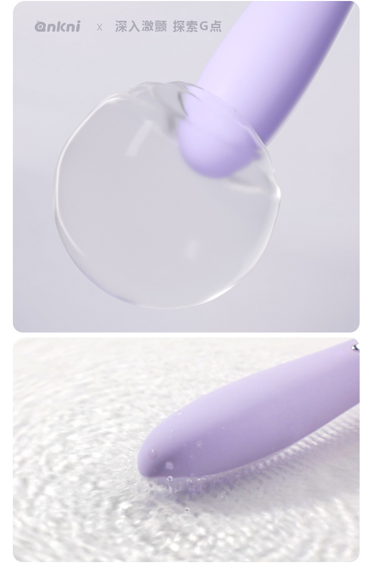 UNAA Sucking and Licking Stick Vibrator in Purple Silicone and ABS — detail image 19