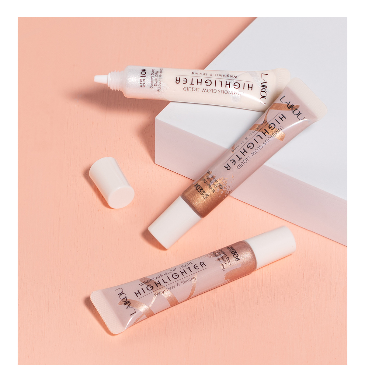 The cross-border three-color LAIKOU High-gloss Cream 10g (color box) is available for covering blemishes and facial contouring undefined