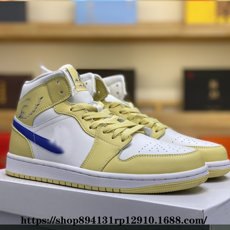 莆田靴ピュアオリジナル aj1 ミッドトップ男性と女性のスニーカージョーカジュアルバスケットボールシューズ白緑グレー白ミッドホワイトパンダ|undefined