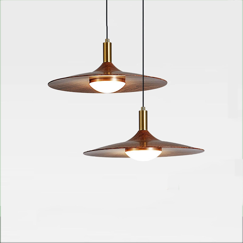 Restaurant Japanese retro flying saucer chandelier simple bar tea room with quiet wind walnut study bedroom bedside lighting Restaurant Japanese retro flying saucer chandelier simple bar tea room with quiet wind walnut study bedroom bedside lighting