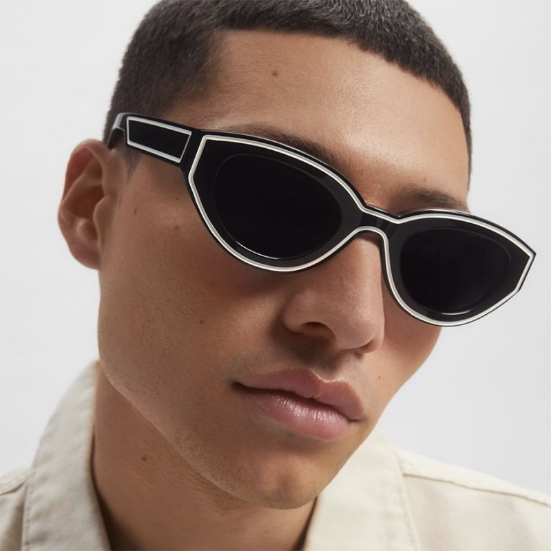 Gafas de sol de ojos de gato con trazo tridimensional a juego de colores para hombres y mujeres, nuevas gafas de sol de parasol de calle de fiesta de moda transfronteriza