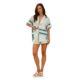 European and American Cross-Border 2025 New Aliexpress Independent Station Fashion Printed Casual Versatile Shirt Cardigan Shorts Suit