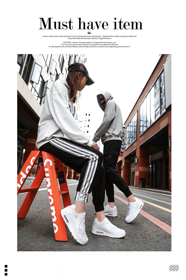 Giày sneaker thể thao đế dày cổ thấp buộc dây phối màu unisex — AD-0590 màu trắng, AD-0590 toàn màu đen, AD-0590 trắng xám vàng, AD-0590 đen trắng chi tiết 1