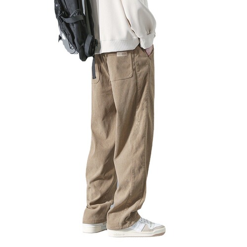 Spring Trend Fashion Men's Summer Sports Casual Pants American Streetwear Brand Loose Plus Size Straight Leg Wide Leg Pants