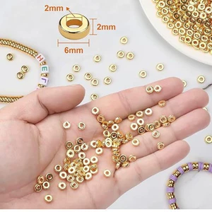 Solid Color High-Gloss Plated Edge-Cut Abacus Beads, Wheel Beads, Ccb Spacer Beads, DIY Car Hanging Ornament Accessories Materials