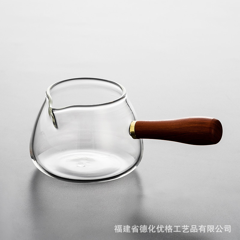 Side Handle Fair Cup Tea Sea Household Japanese Tea Set Accessories Brewing Tea Even Cup Male Cup Single Heat-resistant Glass Tea Dispenser