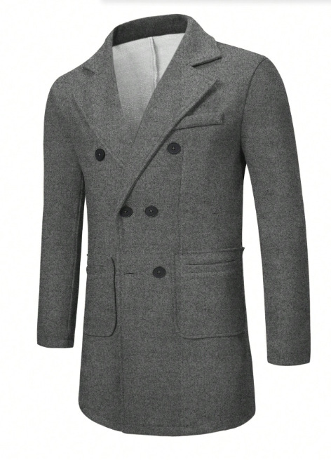 Wollen herenjas trenchcoat voor herfst en winter_voghion.com