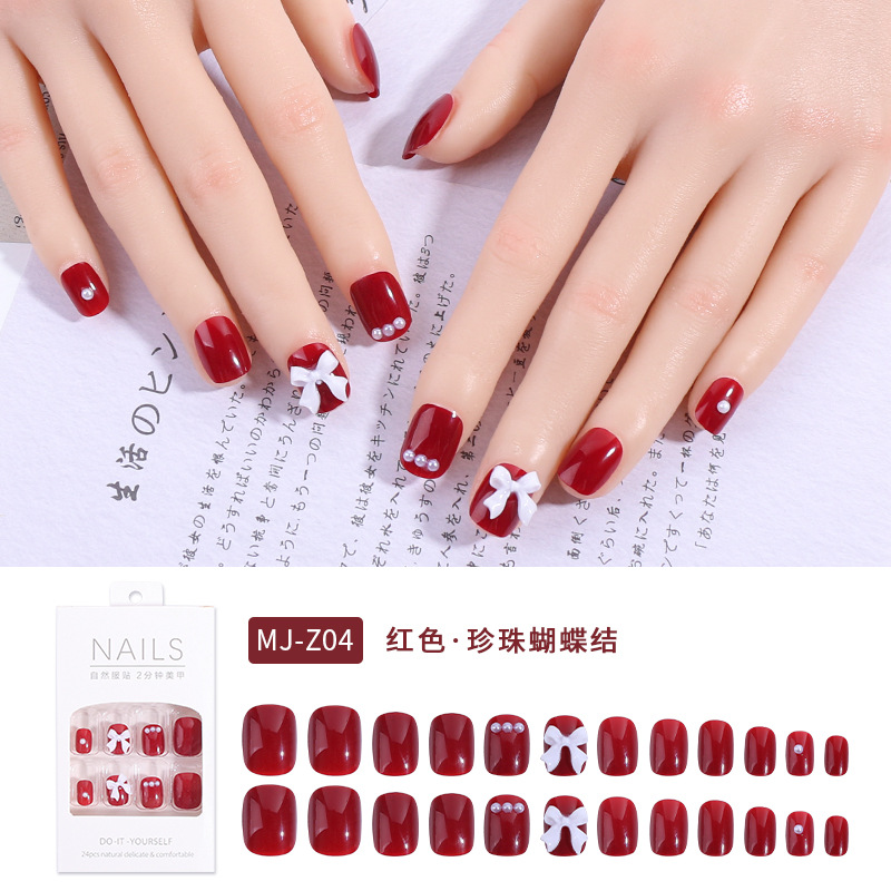 红色珍珠-蝴蝶结2