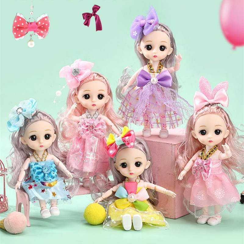 Cross-border BJD8 points Tongle Barbie doll play house suit 17cm girl princess toy doll binary wholesale